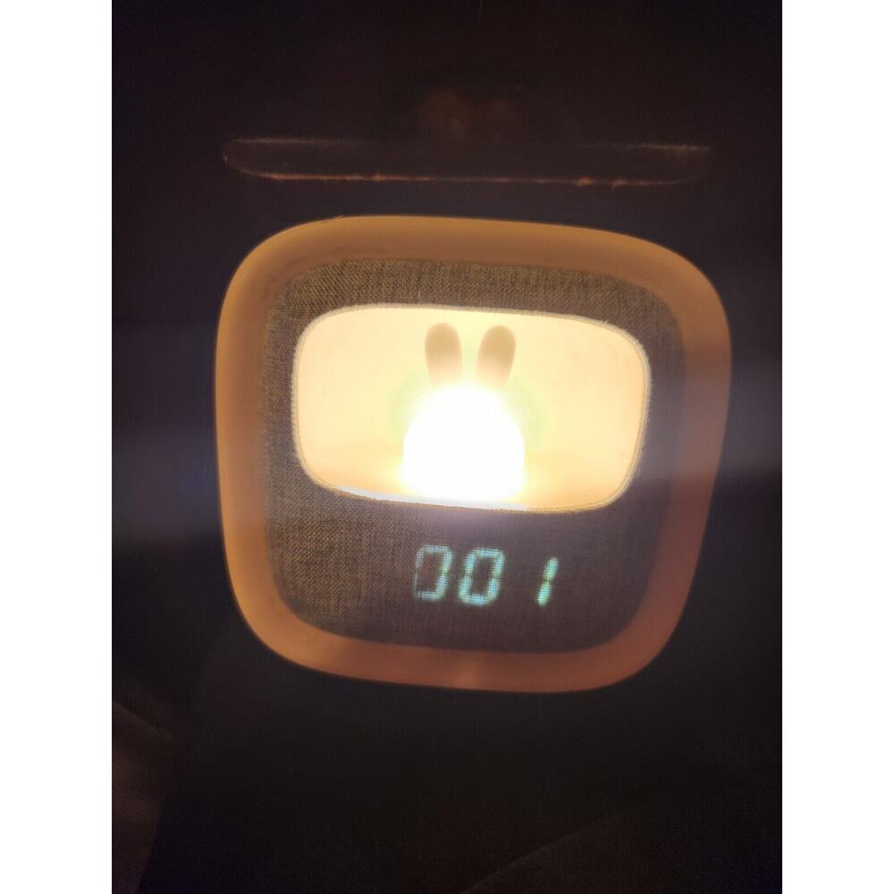 Billy Alarm Clock and Night Light, Pink and Grey